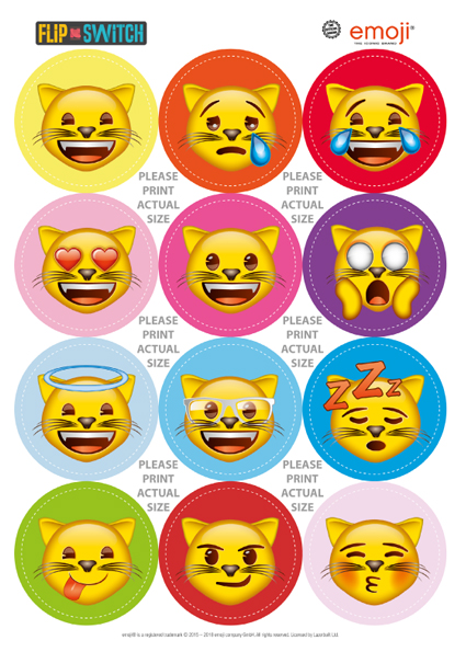EMOJI® CATS – 3 pages / 36 designs