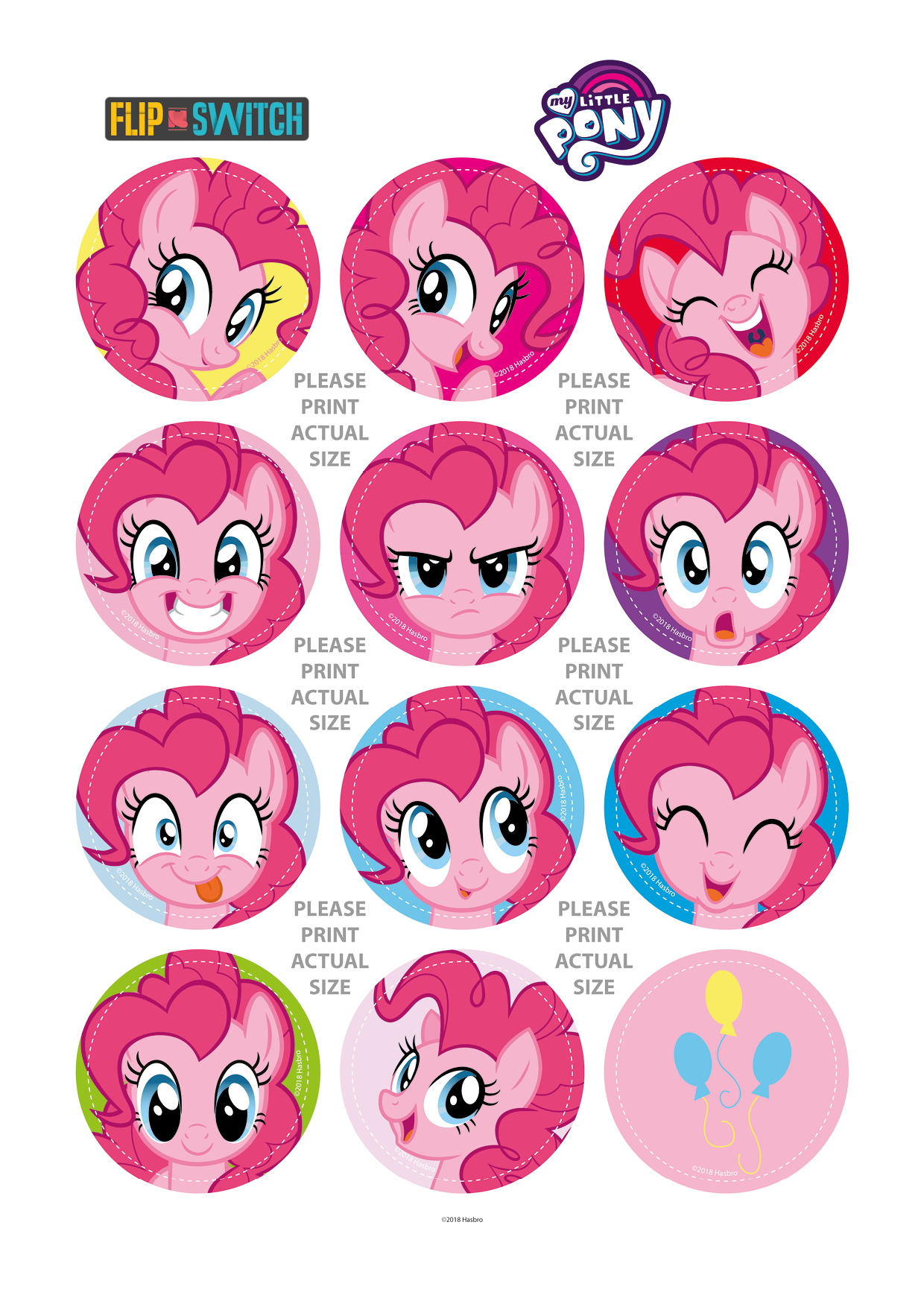Pinkie Pie (1 page / 12 designs)